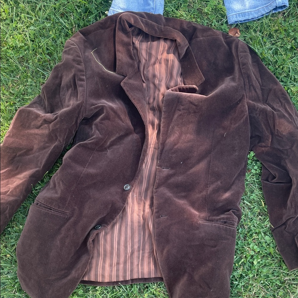 Brown Velvet Blazer